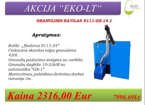 AKCIJA perdarytas i granulini katila