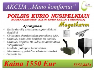 Akcija - MANO komfotui