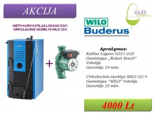 G221-25D su WILO 25 4 -20 nuolaida AKCIJA Giles inzinerija
